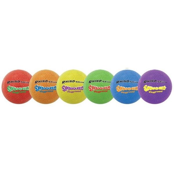 Happyhealth 7.5 in. Rhino Skin Super Squeeze Playground Ball Set; Multicolor - Set of 6 HA715937